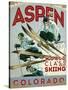 Travel Poster - Aspen-The Saturday Evening Post-Stretched Canvas