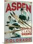Travel Poster - Aspen-The Saturday Evening Post-Mounted Giclee Print