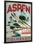 Travel Poster - Aspen-The Saturday Evening Post-Framed Giclee Print