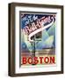 Travel Poster - Boston-The Saturday Evening Post-Framed Giclee Print