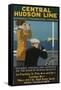 Travel Poster, Central Hudson Line-null-Framed Stretched Canvas