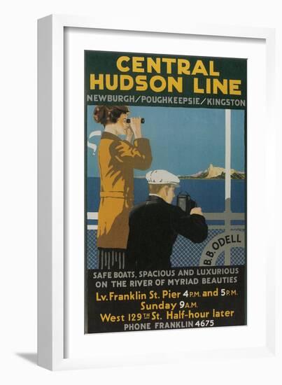 Travel Poster, Central Hudson Line-null-Framed Art Print