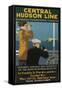 Travel Poster, Central Hudson Line-null-Framed Stretched Canvas