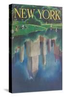 Travel Poster, Central Park, New York City-null-Stretched Canvas