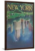 Travel Poster, Central Park, New York City-null-Framed Art Print