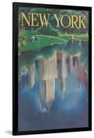 Travel Poster, Central Park, New York City-null-Framed Art Print