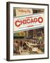 Travel Poster - Chicago-The Saturday Evening Post-Framed Giclee Print