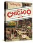 Travel Poster - Chicago-The Saturday Evening Post-Stretched Canvas