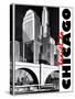 Travel Poster - Chicago-The Saturday Evening Post-Stretched Canvas