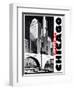 Travel Poster - Chicago-The Saturday Evening Post-Framed Premium Giclee Print