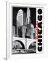 Travel Poster - Chicago-The Saturday Evening Post-Framed Giclee Print