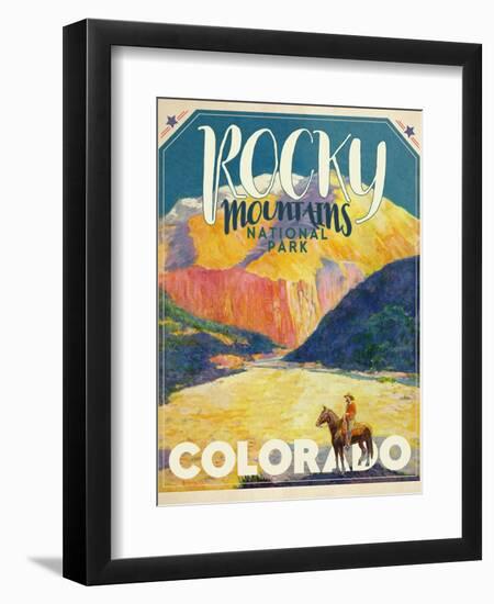 Travel Poster - Colorado-The Saturday Evening Post-Framed Premium Giclee Print