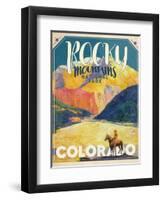 Travel Poster - Colorado-The Saturday Evening Post-Framed Giclee Print