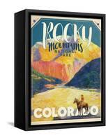 Travel Poster - Colorado-The Saturday Evening Post-Framed Stretched Canvas