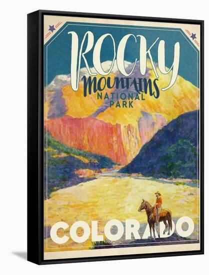 Travel Poster - Colorado-The Saturday Evening Post-Framed Stretched Canvas