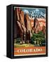 Travel Poster - Colorado-The Saturday Evening Post-Framed Stretched Canvas