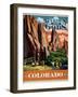 Travel Poster - Colorado-The Saturday Evening Post-Framed Premium Giclee Print