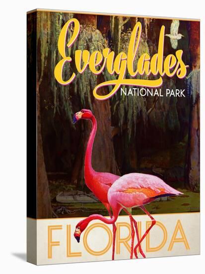Travel Poster - Everglades-The Saturday Evening Post-Stretched Canvas