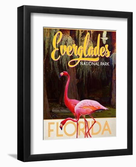 Travel Poster - Everglades-The Saturday Evening Post-Framed Premium Giclee Print