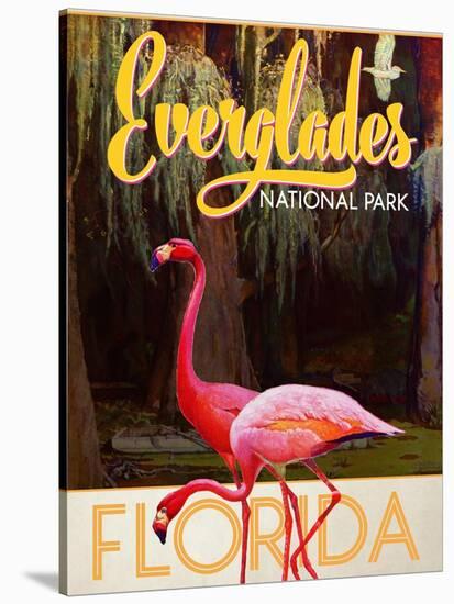 Travel Poster - Everglades-The Saturday Evening Post-Stretched Canvas