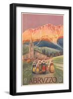 Travel Poster for Abruzzo-null-Framed Art Print