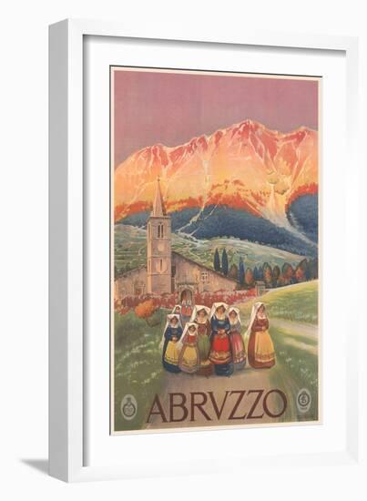 Travel Poster for Abruzzo-null-Framed Art Print