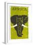 Travel Poster for Africa, Elephant-null-Framed Art Print