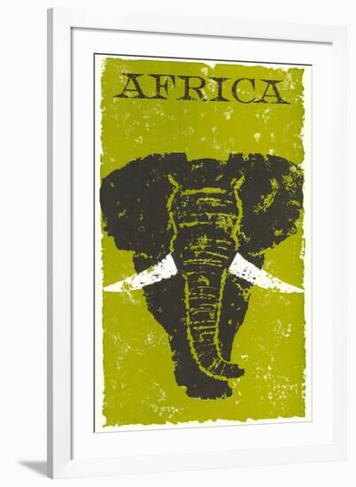 Travel Poster for Africa, Elephant-null-Framed Art Print