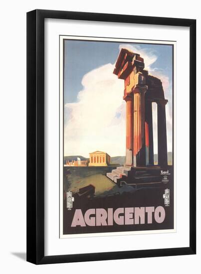 Travel Poster for Agrigento-null-Framed Art Print