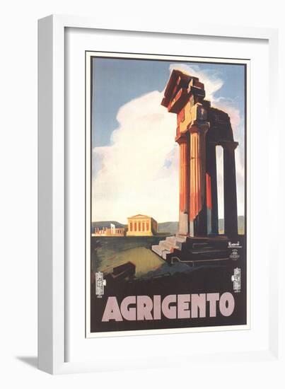 Travel Poster for Agrigento-null-Framed Art Print