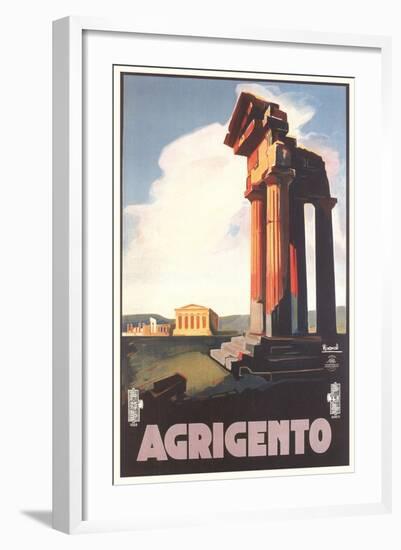 Travel Poster for Agrigento-null-Framed Art Print
