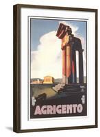 Travel Poster for Agrigento-null-Framed Art Print