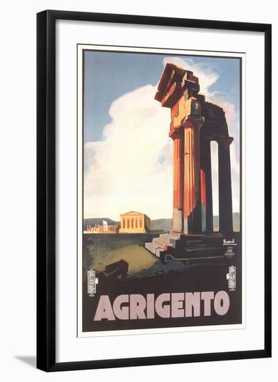 Travel Poster for Agrigento-null-Framed Art Print