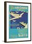 Travel Poster for Air Cruise-null-Framed Art Print