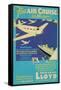 Travel Poster for Air Cruise-null-Framed Stretched Canvas