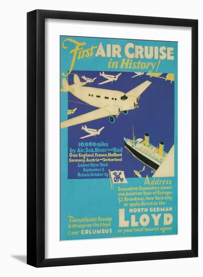Travel Poster for Air Cruise-null-Framed Art Print