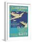 Travel Poster for Air Cruise-null-Framed Art Print