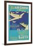 Travel Poster for Air Cruise-null-Framed Art Print