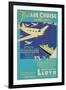 Travel Poster for Air Cruise-null-Framed Art Print