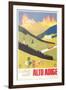 Travel Poster for Alto Adige-null-Framed Art Print