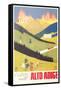 Travel Poster for Alto Adige-null-Framed Stretched Canvas