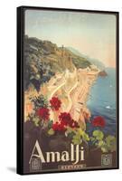 Travel Poster for Amalfi-null-Framed Stretched Canvas