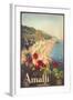 Travel Poster for Amalfi-null-Framed Art Print