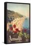 Travel Poster for Amalfi-null-Framed Stretched Canvas