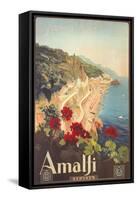 Travel Poster for Amalfi-null-Framed Stretched Canvas