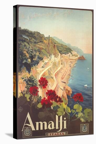 Travel Poster for Amalfi-null-Stretched Canvas