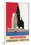 Travel Poster for Antwerp-null-Framed Art Print