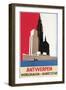 Travel Poster for Antwerp-null-Framed Art Print