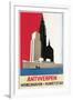 Travel Poster for Antwerp-Found Image Press-Framed Giclee Print