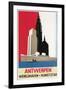 Travel Poster for Antwerp-Found Image Press-Framed Giclee Print